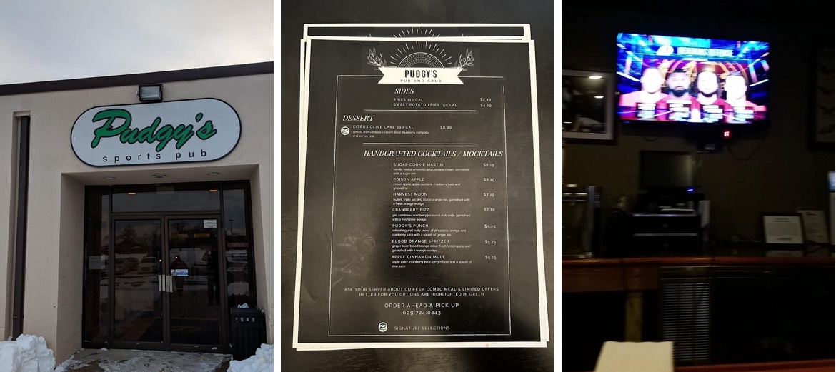 Pudgy's Sport Pub Menu